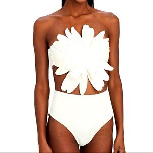 Swim BIKINI SET Floral Two Pieces Flower Women's Bandage Tankini White Boho XL